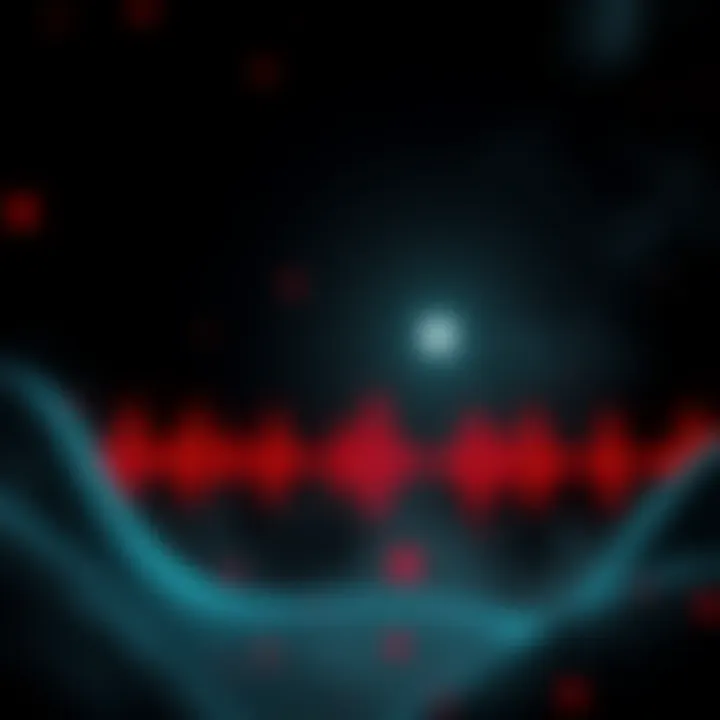 Dark background with eerie audio waves representing the chants from the game Daikatana