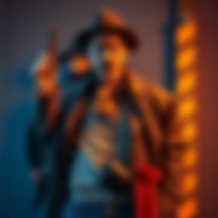 A display of various outfits inspired by Nicolas Cage's fashion style, showcasing a mix of classic and quirky elements.
