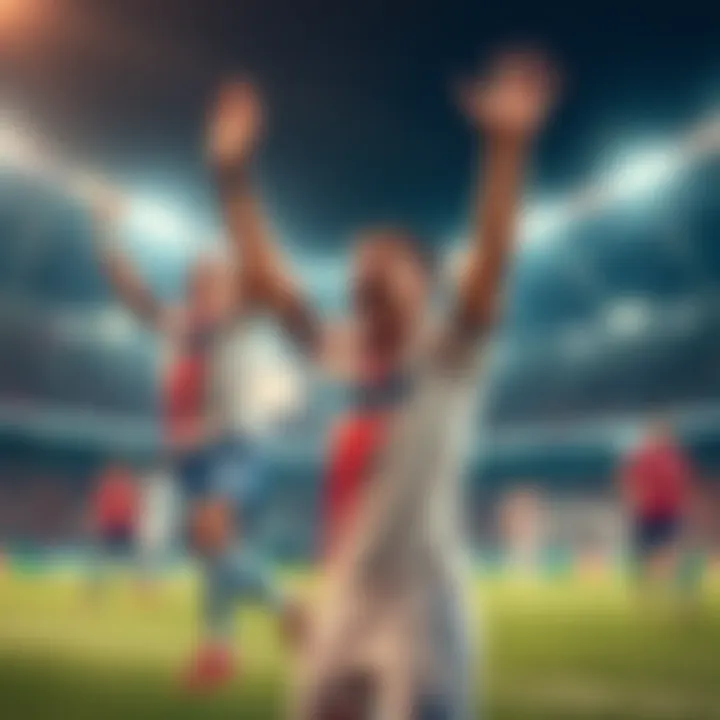 Players from Nice celebrate their smooth victory in Duo Marseille, cheering and raising their arms in excitement.