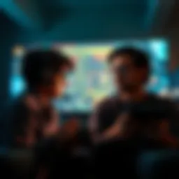 Niche Video Game Design A split-screen image showing a hardcore gamer focused on a complex game and a casual player looking confused at a game console.