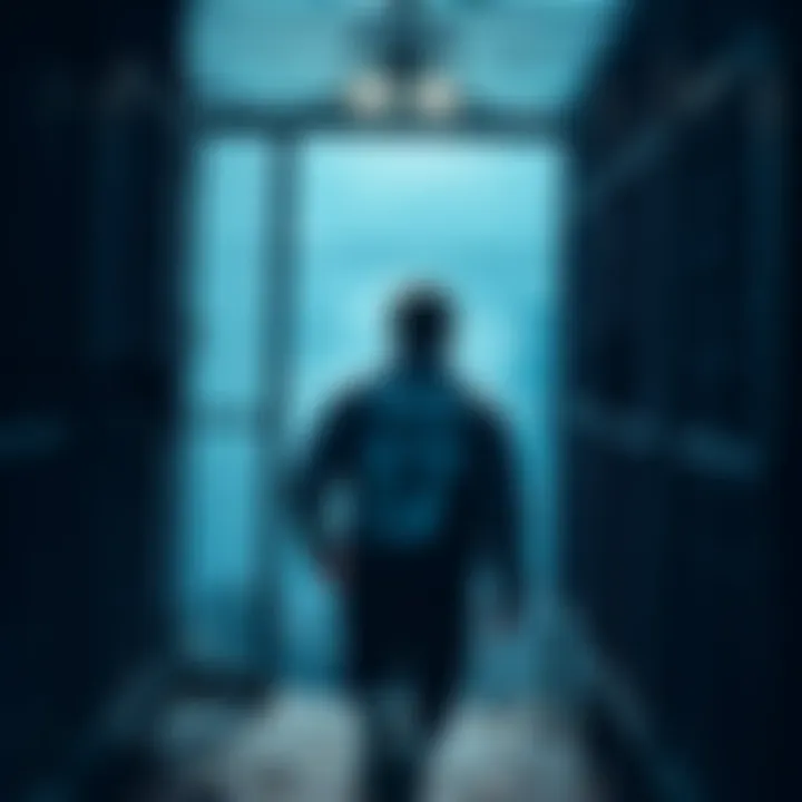 Nick walking away from a cage Nick steps out of a cage, looking ahead as he begins a new journey