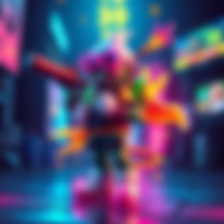 A colorful and playful sprite with gaming elements representing Nick Eh 30's unique gaming style