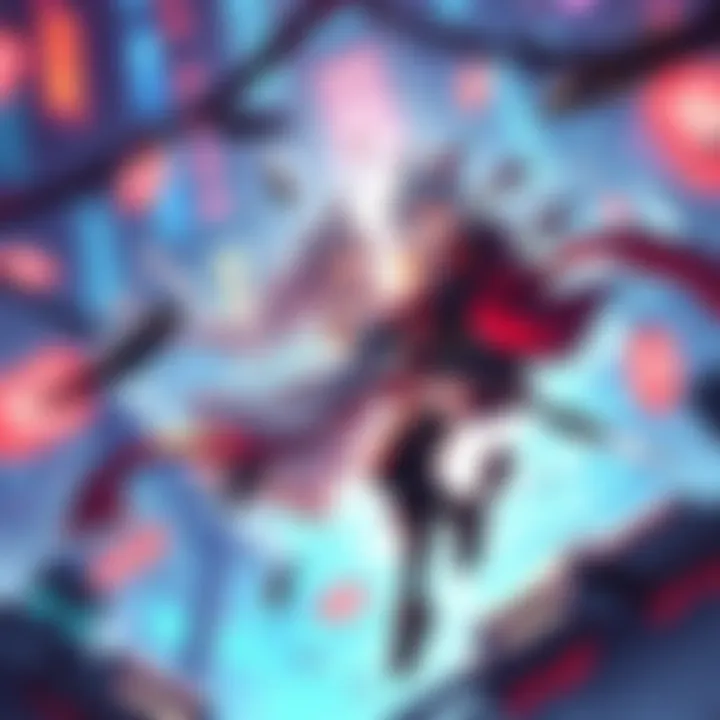 Vibrant fanart showcasing characters from two popular games united in a dynamic scene.