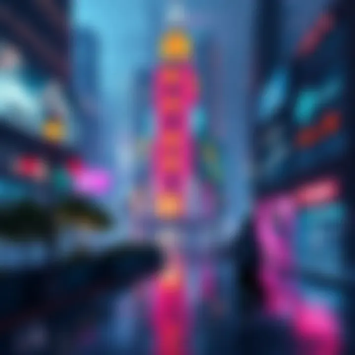 Night City exploration A player walking through Night City, enjoying the visuals of the architecture and vibrant environment on easy mode.