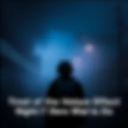 A dark game scene showing a player struggling with low visibility due to haze during nighttime.