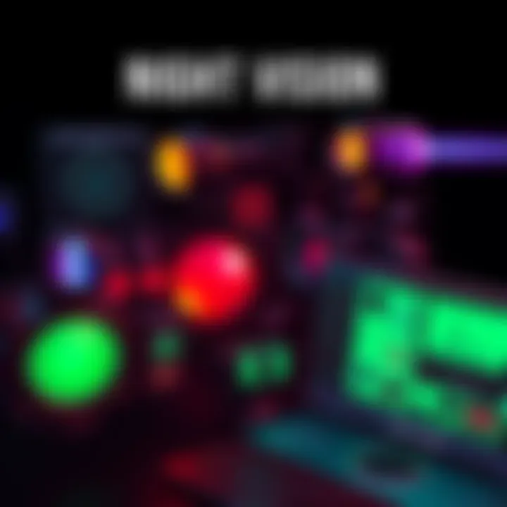 Night Vision SC1 Remake Features Concept art showing various features for the Night Vision SC1 remake, including advanced optics and user interface designs.