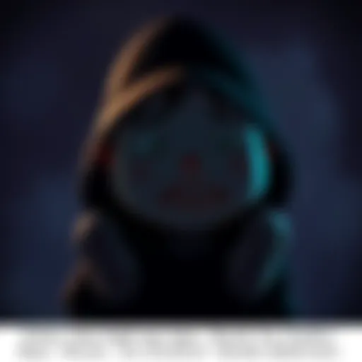 An animated character with a kind expression, speaking the phrase 'Would You Kindly' while surrounded by a shadowy background that hints at a sense of unease and conflict.