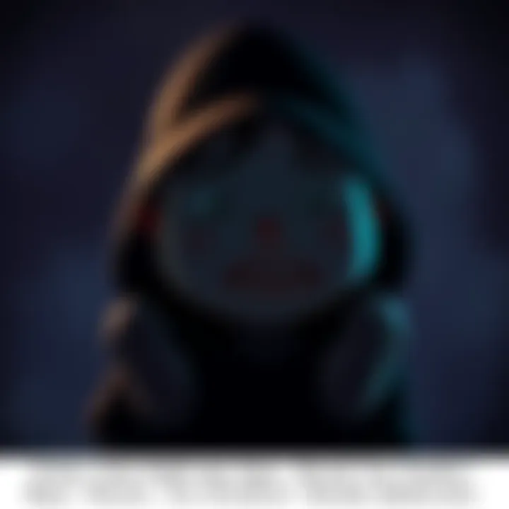 An animated character with a kind expression, speaking the phrase 'Would You Kindly' while surrounded by a shadowy background that hints at a sense of unease and conflict.