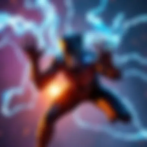 Nightcrawler teleporting with a swirl of blue energy, showcasing his agility and combat skills.