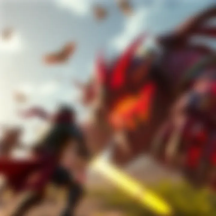 A gaming scene showing a character facing a boss with the NIHIL mechanic in effect, emphasizing the challenge of a no-hit run.