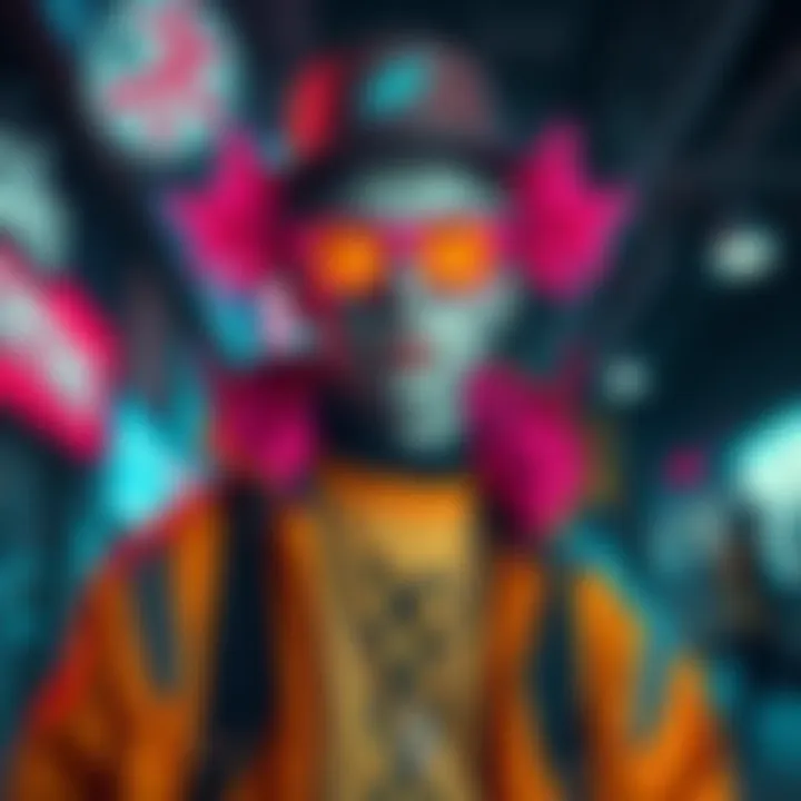 Niko as Freako Niko transformed into a character named Freako, showcasing a playful and bold new identity with a bright outfit and expressive features.