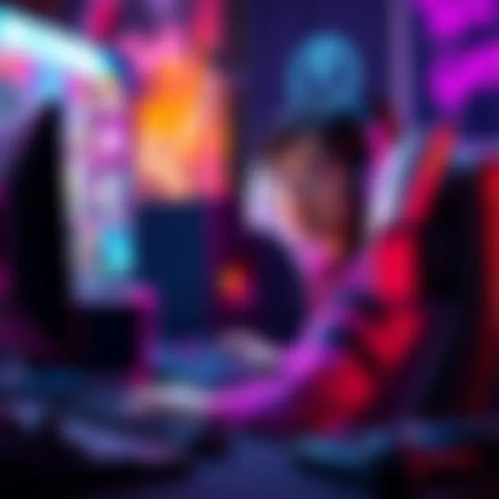 Nina Lin, known as ninadaddyisback, streaming on Twitch after her unban with a gaming setup.