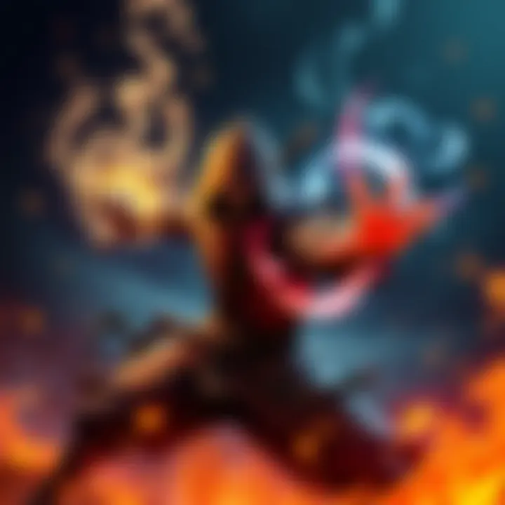 A ninja character demonstrating the Violent Sorcerer perk in an action scene, casting powerful spells with swirling energy around them.