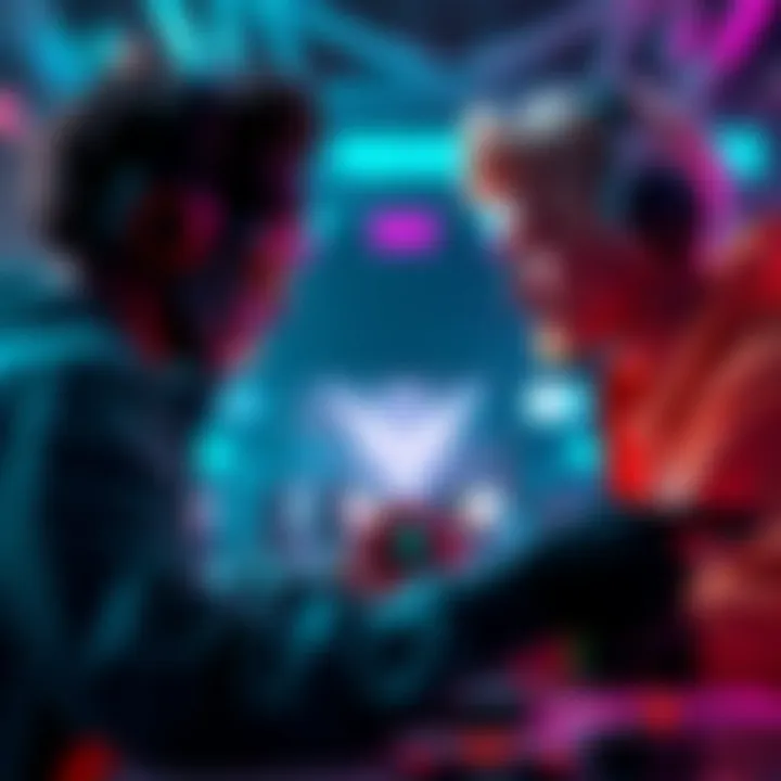 Ninja and Tfue competing against each other in a gaming battle setting
