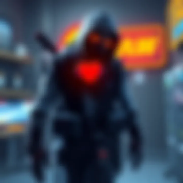 Ninjabackpack and Heartbreaker Setup Character wearing Ninjabackpack with Heartbreaker and Obliterate pieces in a game setting