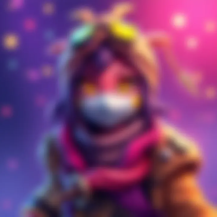 A colorful Ninjala Avatar showcasing unique styles and features, highlighting individual expression in the game.