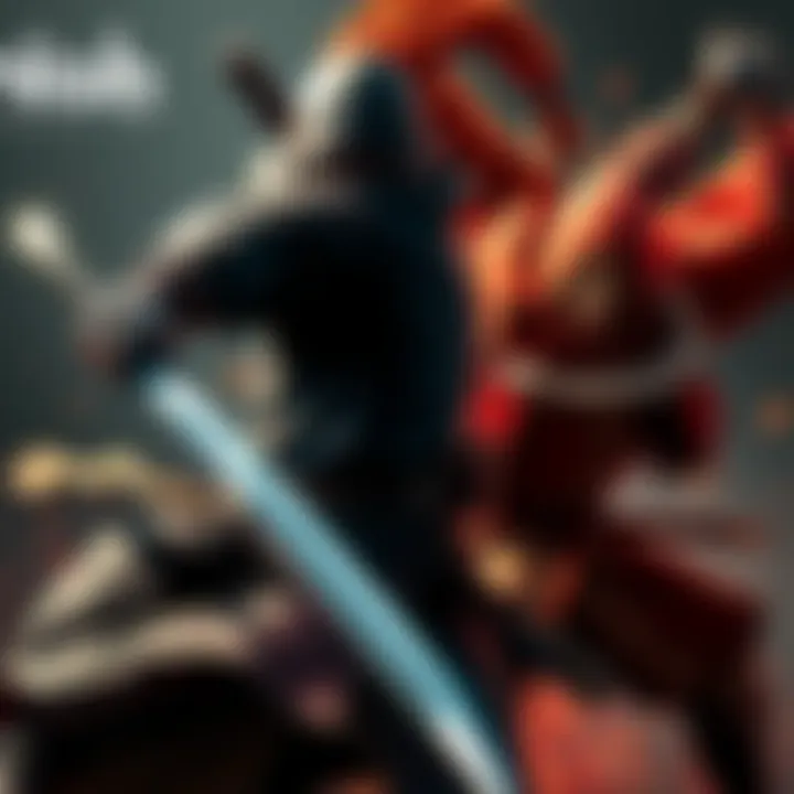 A Tonfa and Kusarigama ninja character in action, showcasing ninjutsu skills from both Nioh 1 and Nioh 2.