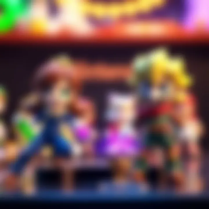 A display of newly revealed amiibo figures representing the characters Grace and Leon, showcasing their colorful designs and details.