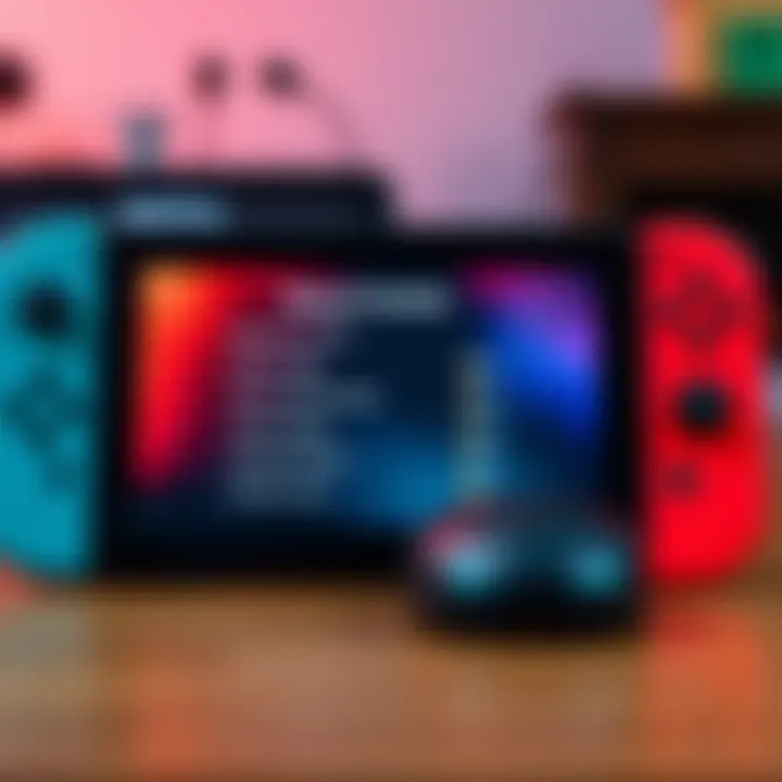 Nintendo Switch 2 Mouse Controls Preview A close-up view of a Nintendo Switch 2 displaying mouse control options on the home screen, with a mouse next to the console.