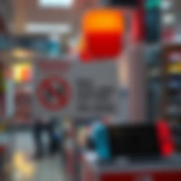 Nintendo Switch 2 Pre-Order Restrictions A sign at a retail store in Japan indicating that only loyal customers can pre-order the Nintendo Switch 2, with a console displayed nearby.