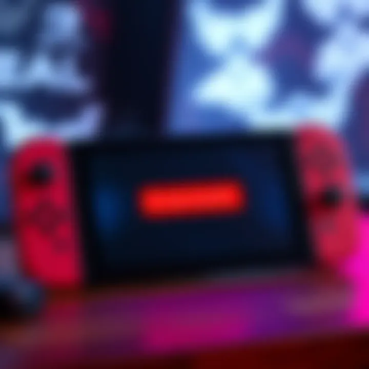 A Nintendo Switch console displaying compatibility test results with a red error message on screen.