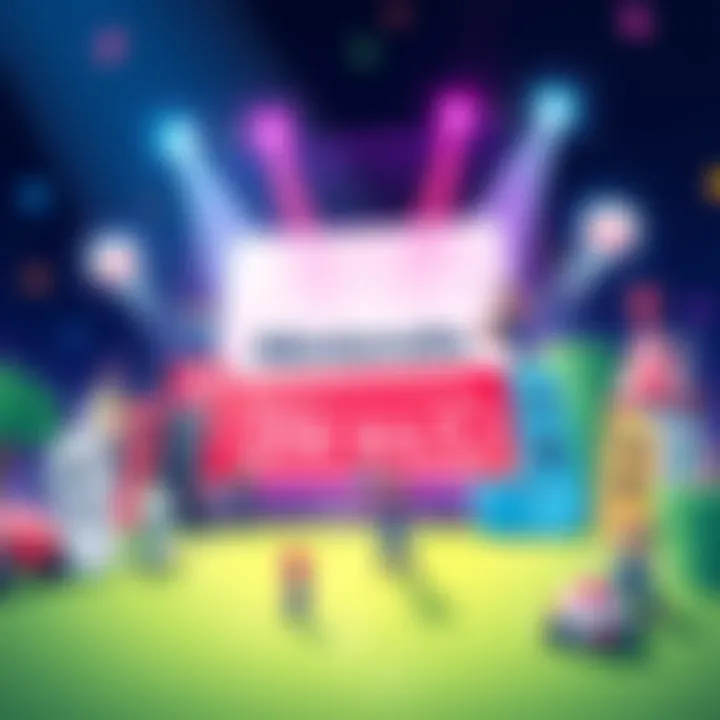 Illustration of a Nintendo Direct event with gaming characters and consoles in a colorful design