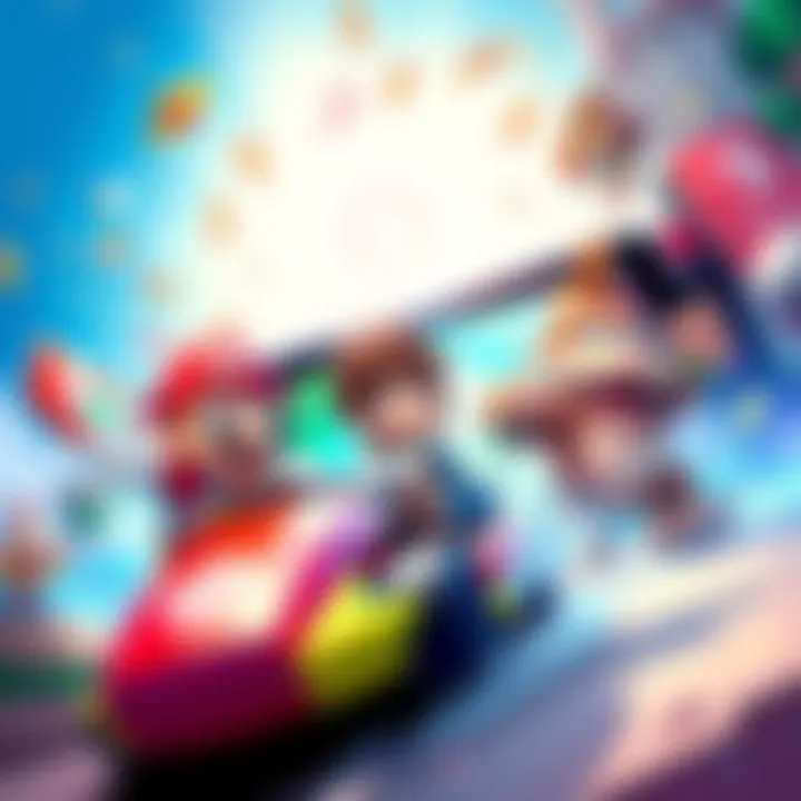 Nintendo Switch 2 New Game Reveal Illustration showcasing Nintendo Switch 2 games with characters from Mario Kart World and Donkey Kong Bananza