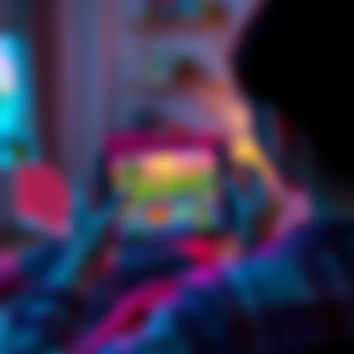 A person playing Nintendo Switch 2 in handheld mode, enjoying vibrant graphics and an engaging game on a cozy couch.