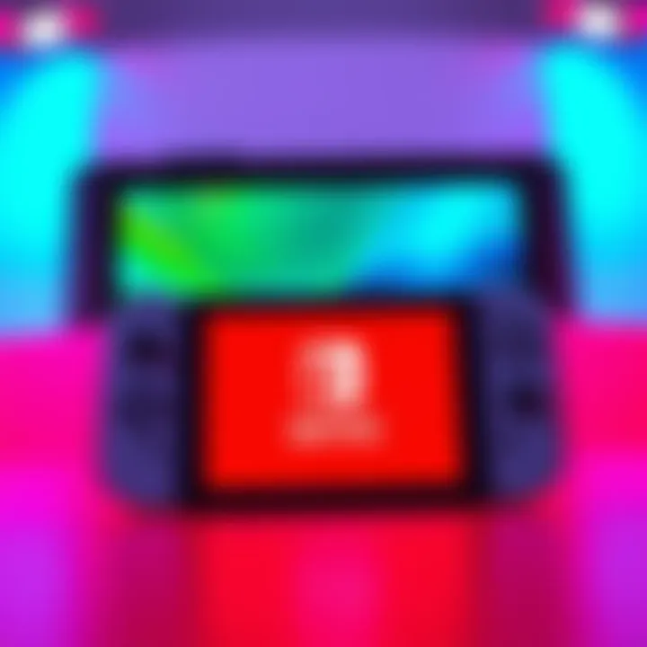 Nintendo Switch 2 Console Nintendo Switch 2 console with vibrant colors on display, highlighting its sleek design and gaming features.