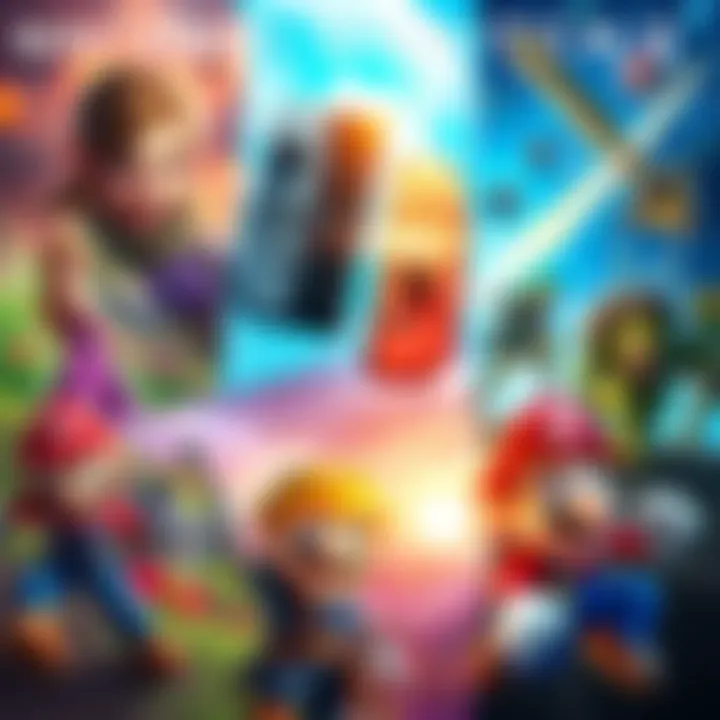 A collage of characters and scenes from upcoming Nintendo Switch 2 games including Zelda and Mario, showcasing vibrant graphics and exciting gameplay moments.