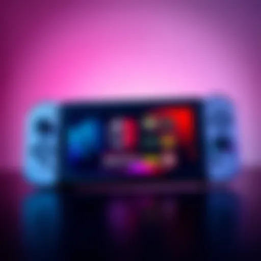 Nintendo Switch 2 console showcasing various third-party game logos on the screen