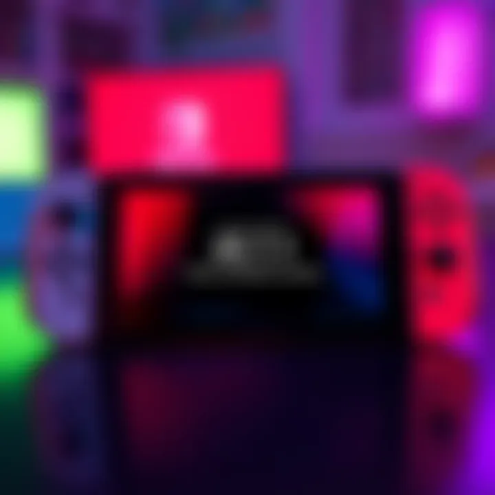 A Nintendo Switch console displaying the update notification screen for version 20.1.1