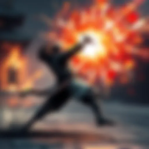 A character in Nioh 2 expertly dodging an incoming attack from a large enemy in a dynamic environment.
