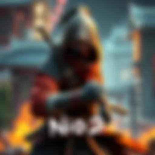 A character from Nioh 2 dressed as a ninja, showcasing agility and combat skills, with a vibrant game environment in the background.