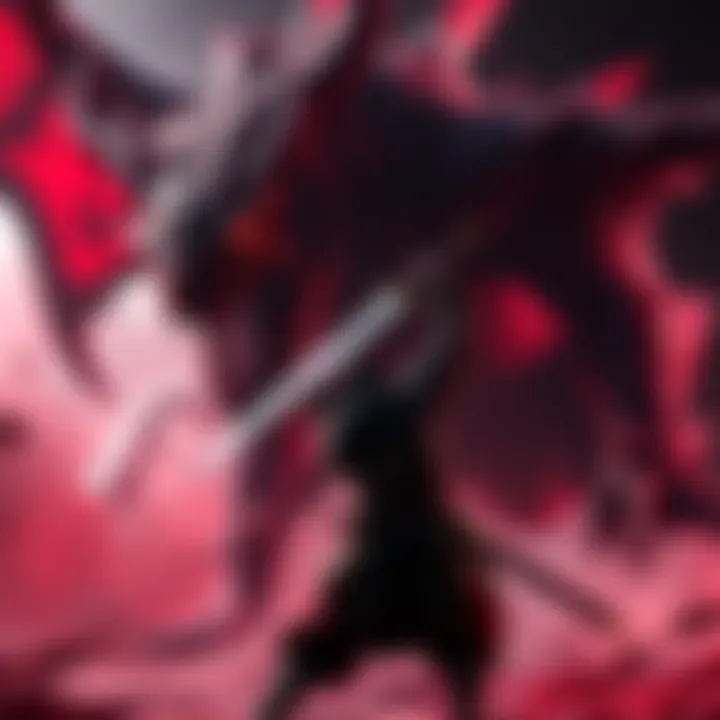 A player fighting a giant demon boss in Nioh 3 with a sword drawn, showcasing intense action and strategy.