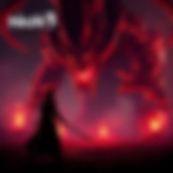 Nioh 3 Boss Fight A challenging boss battle scene in Nioh 3, featuring a warrior facing a large, fierce creature in a dark setting.