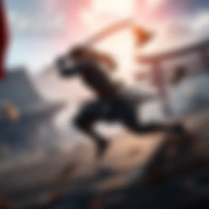 A character from Nioh 3 performing a crouch sprint while using the Summoner seal, showcasing dynamic movement in a game setting.