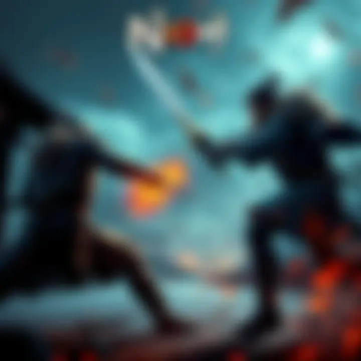 A fierce player versus player battle in Nioh 3 showing intense sword fighting in a fantasy setting