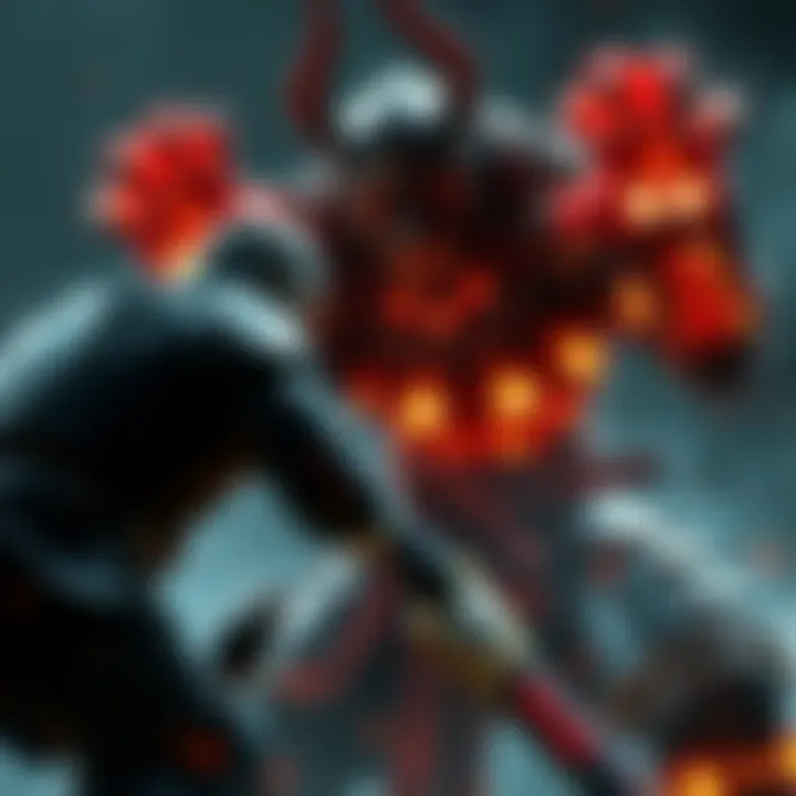 Nioh Boss Battle A player facing a human boss in Nioh, showcasing intense combat with the boss wielding a weapon and wearing armor.