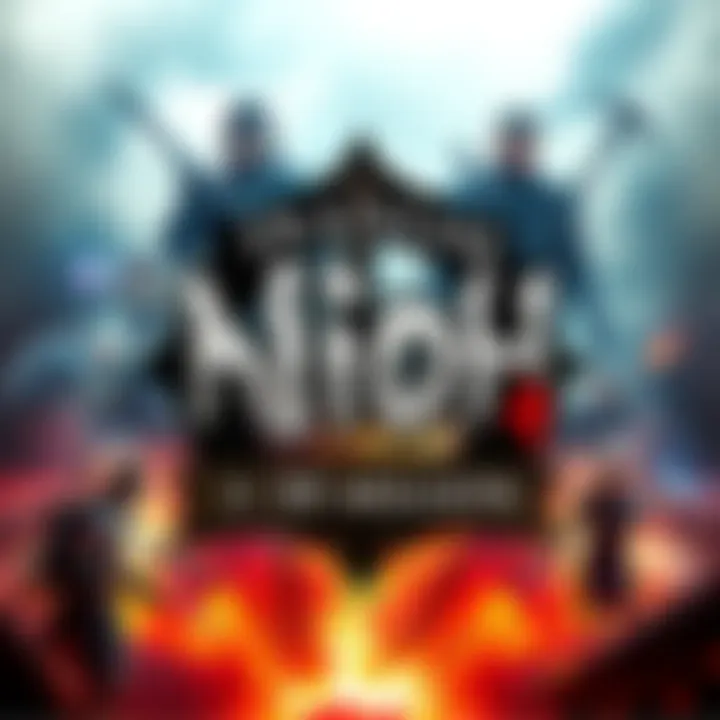 The Nioh logo with a background showing various characters and scenes from the games, celebrating the 10 million units sold