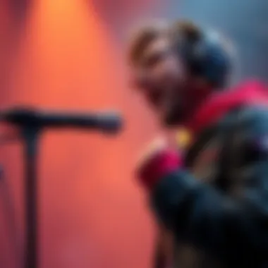 Nmplol speaking into a microphone, passionately defending JasonTheWeen during a broadcast controversy