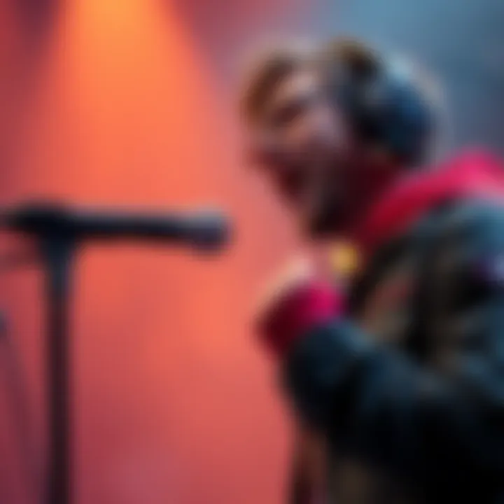 Nmplol speaking into a microphone, passionately defending JasonTheWeen during a broadcast controversy