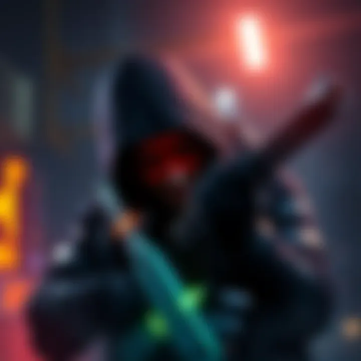 A character using stealth in a game setting while employing No Mither build strategies, highlighting stealth perks and gameplay tactics for survival.
