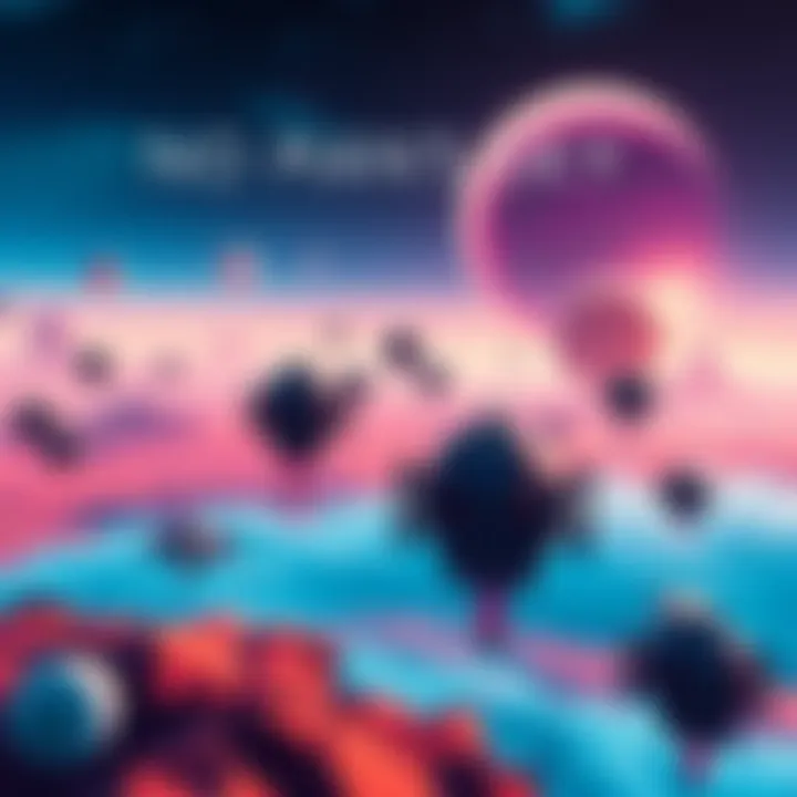 No Man's Sky trailer for Nintendo Switch 2 A colorful scene from No Man's Sky featuring vibrant planets and spaceships, celebrating the 10th anniversary
