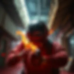 A gamer using the No Mither build, showcasing the character in an injured state, focusing on interaction speed and escape skills while playing in a tense environment.