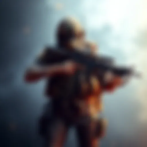 Noble Six stands in a combat-ready pose, holding a DMR in one hand and an assault rifle in the other, showcasing his tactical gear and intense focus.