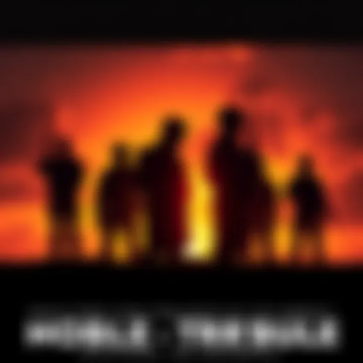 A tribute scene showing the silhouettes of Noble Team members, with Jorge and Carter highlighted in emotional poses, honoring their sacrifices.
