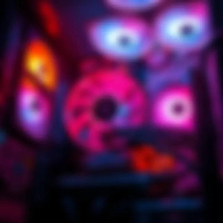 A Noctua Fan using Frost Prime Technology cooling a computer system under bright lights