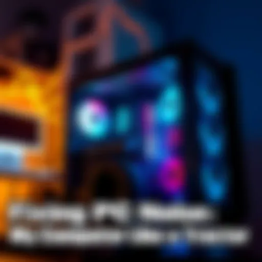 A computer tower making loud noises resembling a tractor on startup
