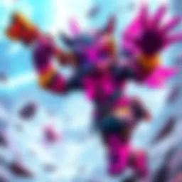 Nokko, a cute Warframe character, showcases powerful abilities in a colorful game environment